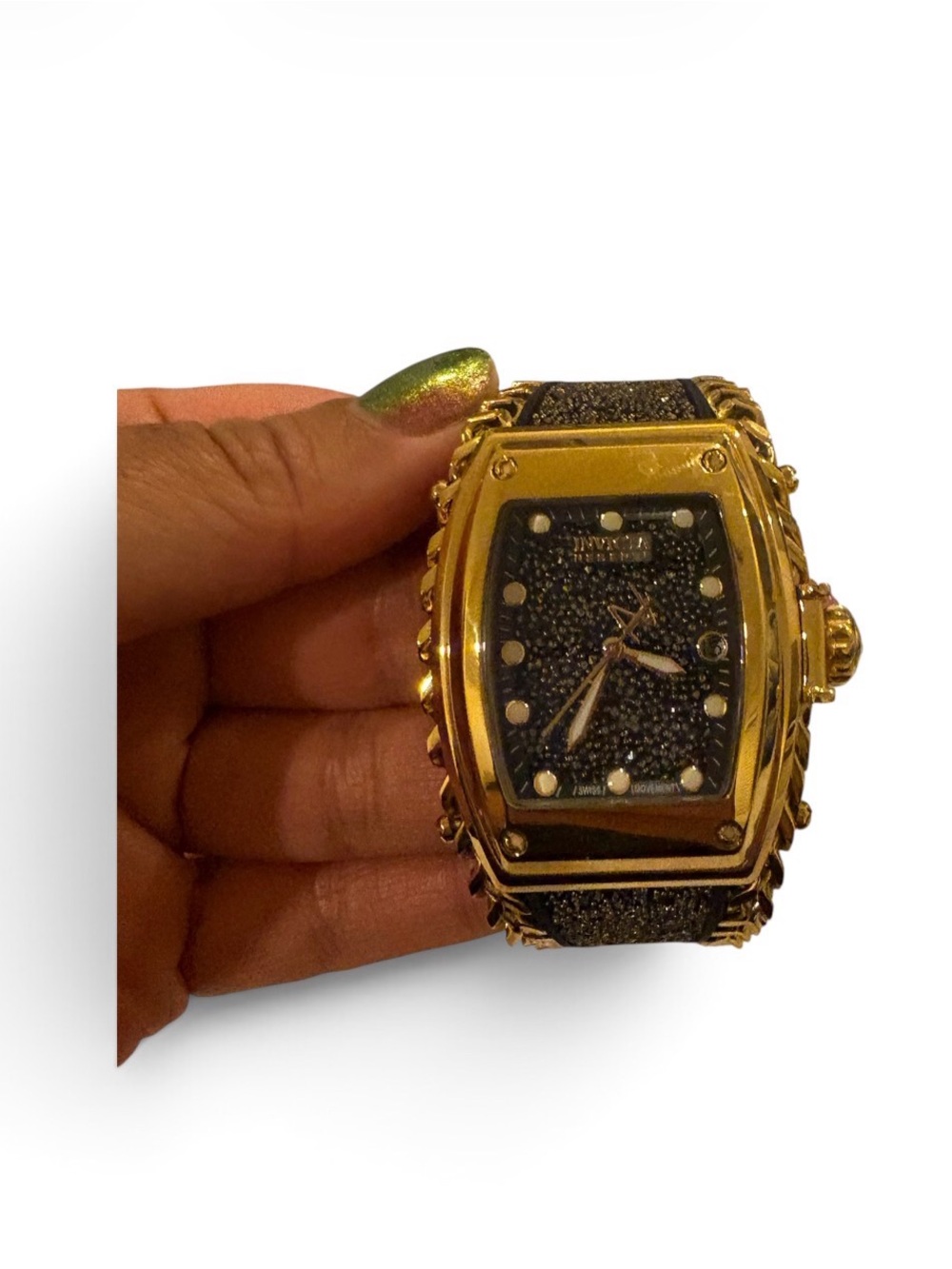 Invicta Reserve Gladiator 36028 Swiss Quartz Women’s Watch New Black Gold